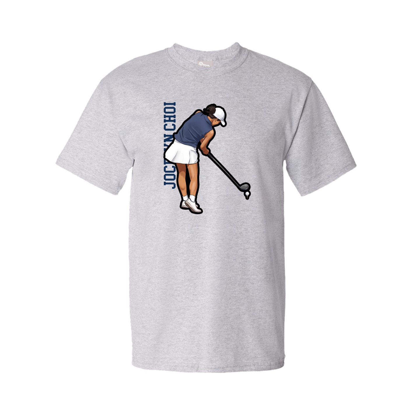 Youth Tee — Name Vertical in Grey