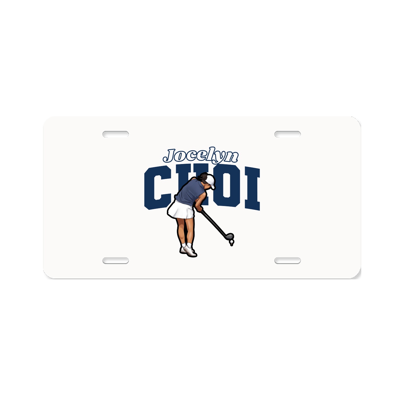License Plate — Name Arch in Classic