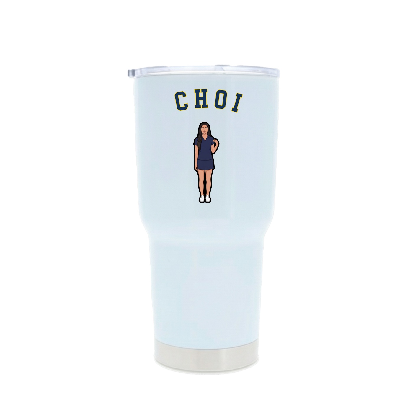 30oz Stainless Steel Tumbler — Shirsey Arch in White
