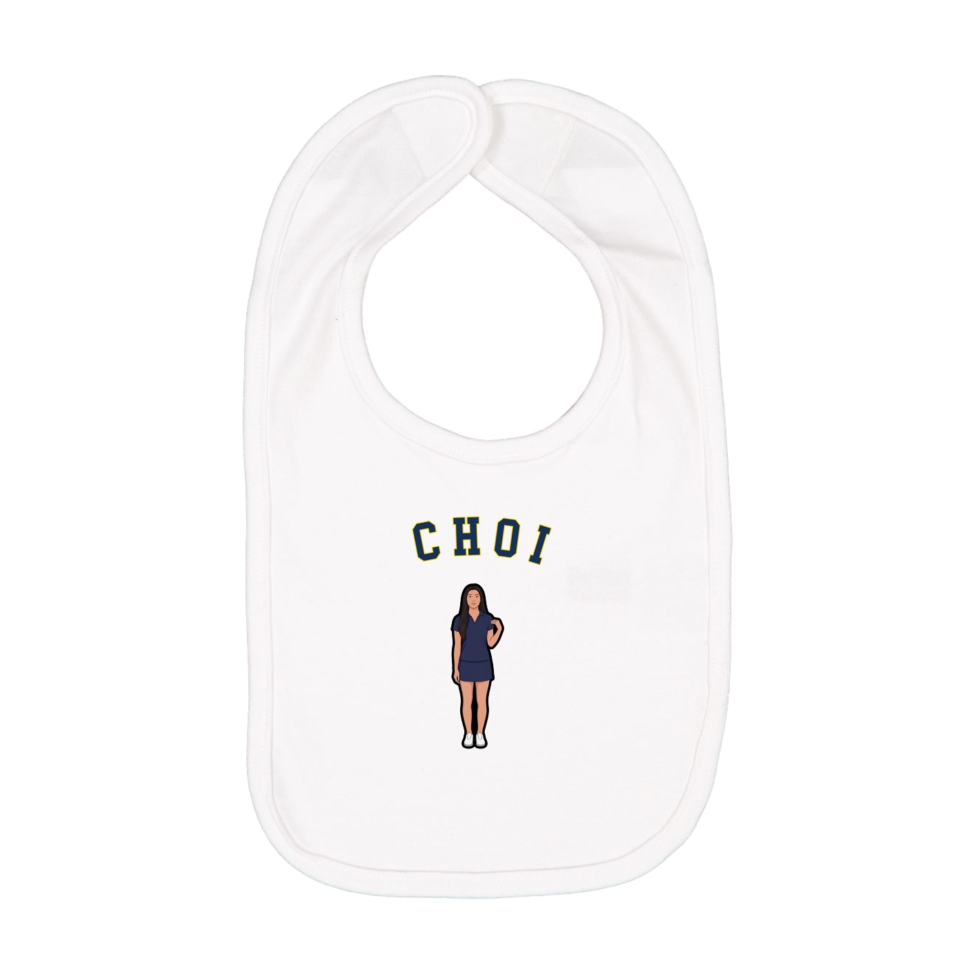 Infant Bib — Shirsey Arch in White