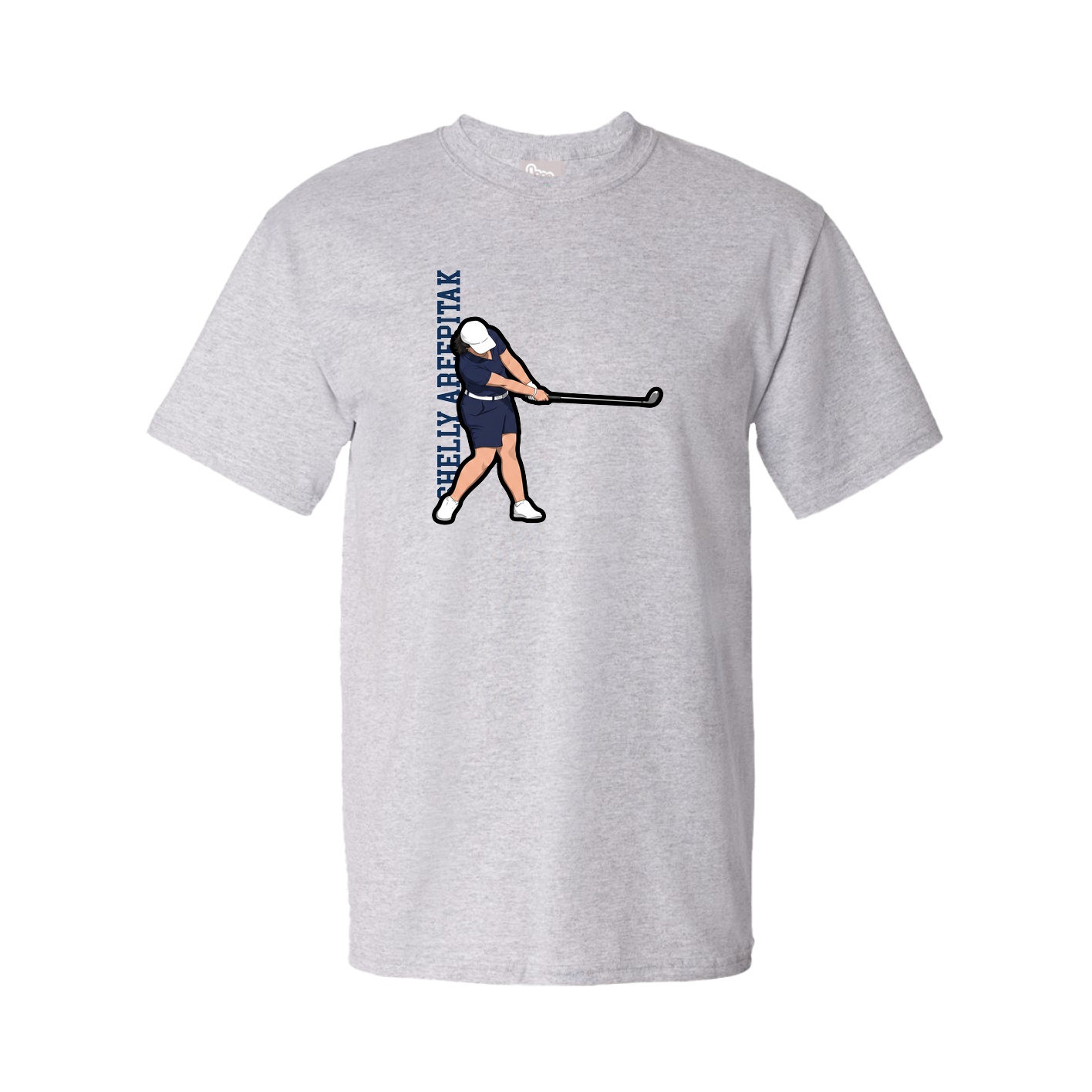 Tee — Name Vertical in Grey
