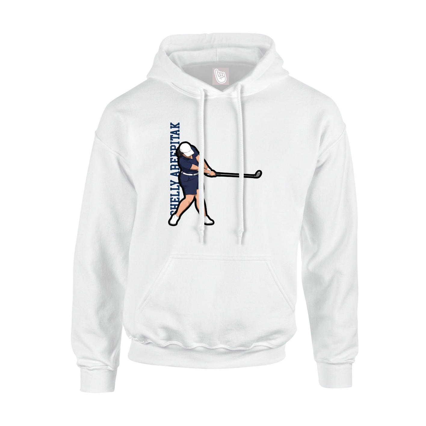 Hoodie — Name Vertical in White