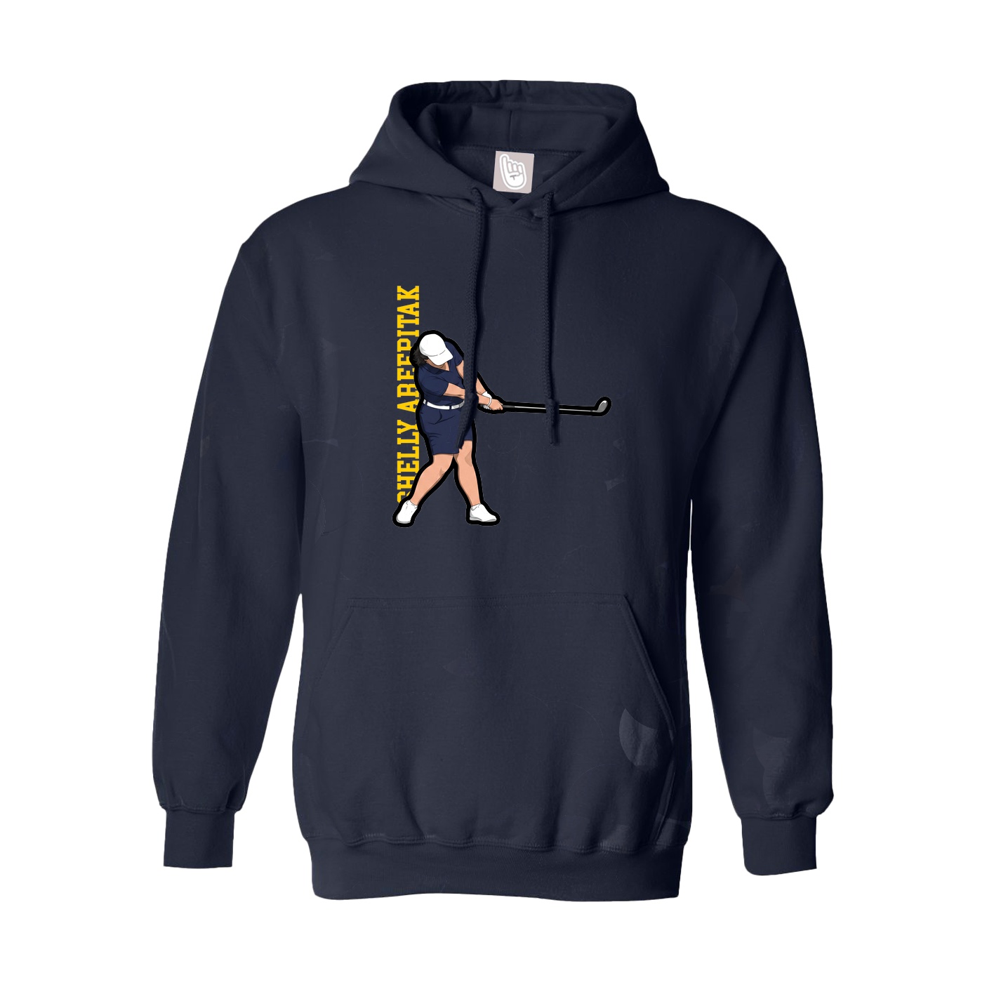 Youth Hoodie — Name Vertical in Navy