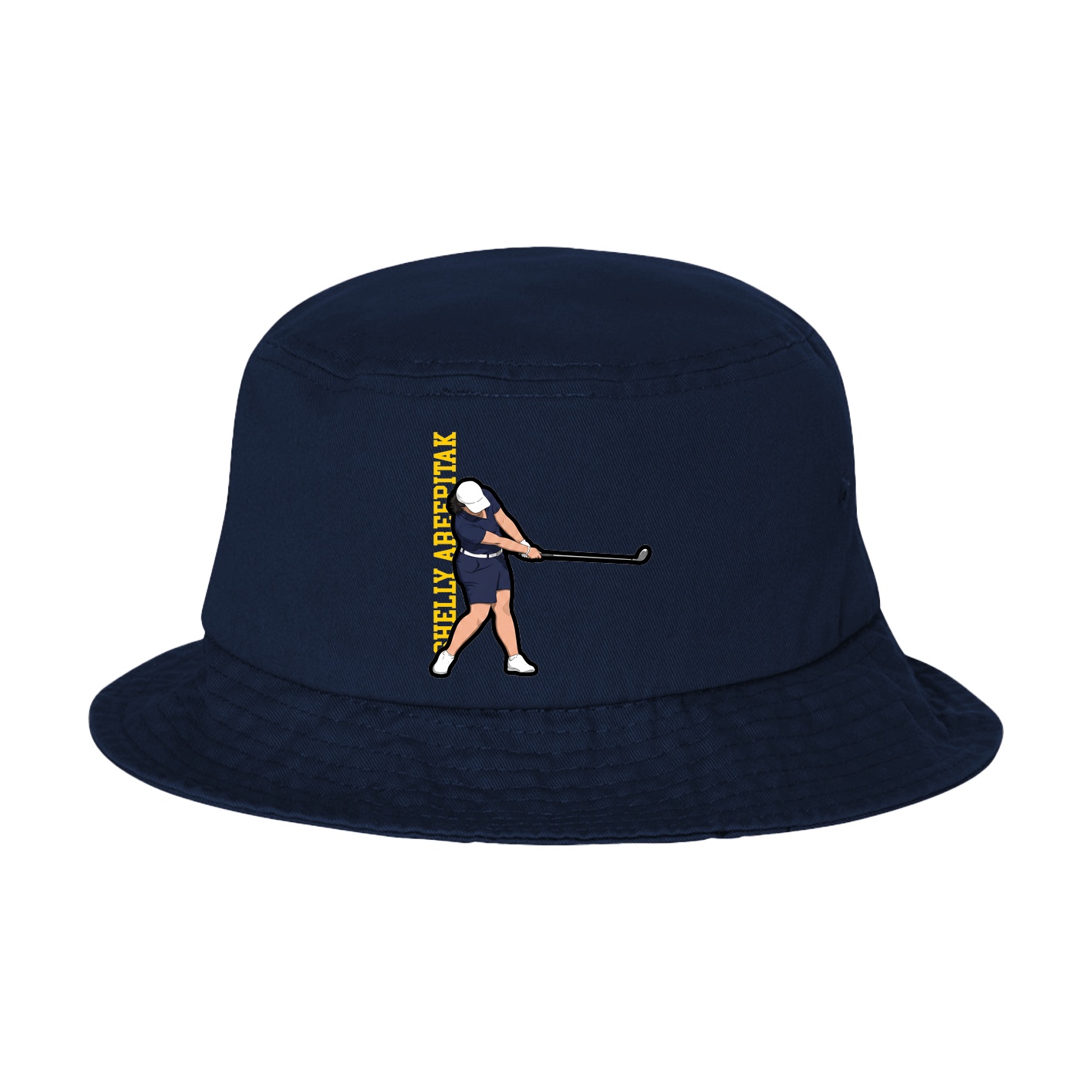 Bucket Cap — Name Vertical in Navy