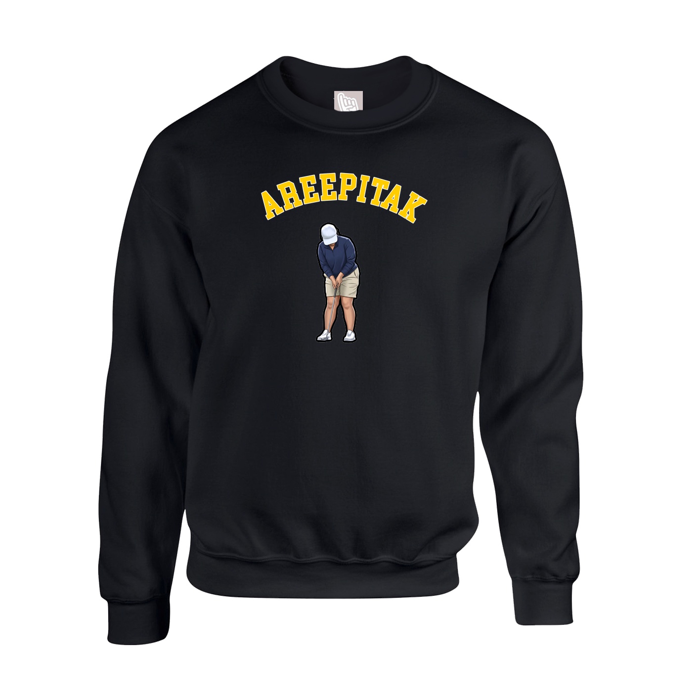 Fleece Crew — Shirsey Arch in Black
