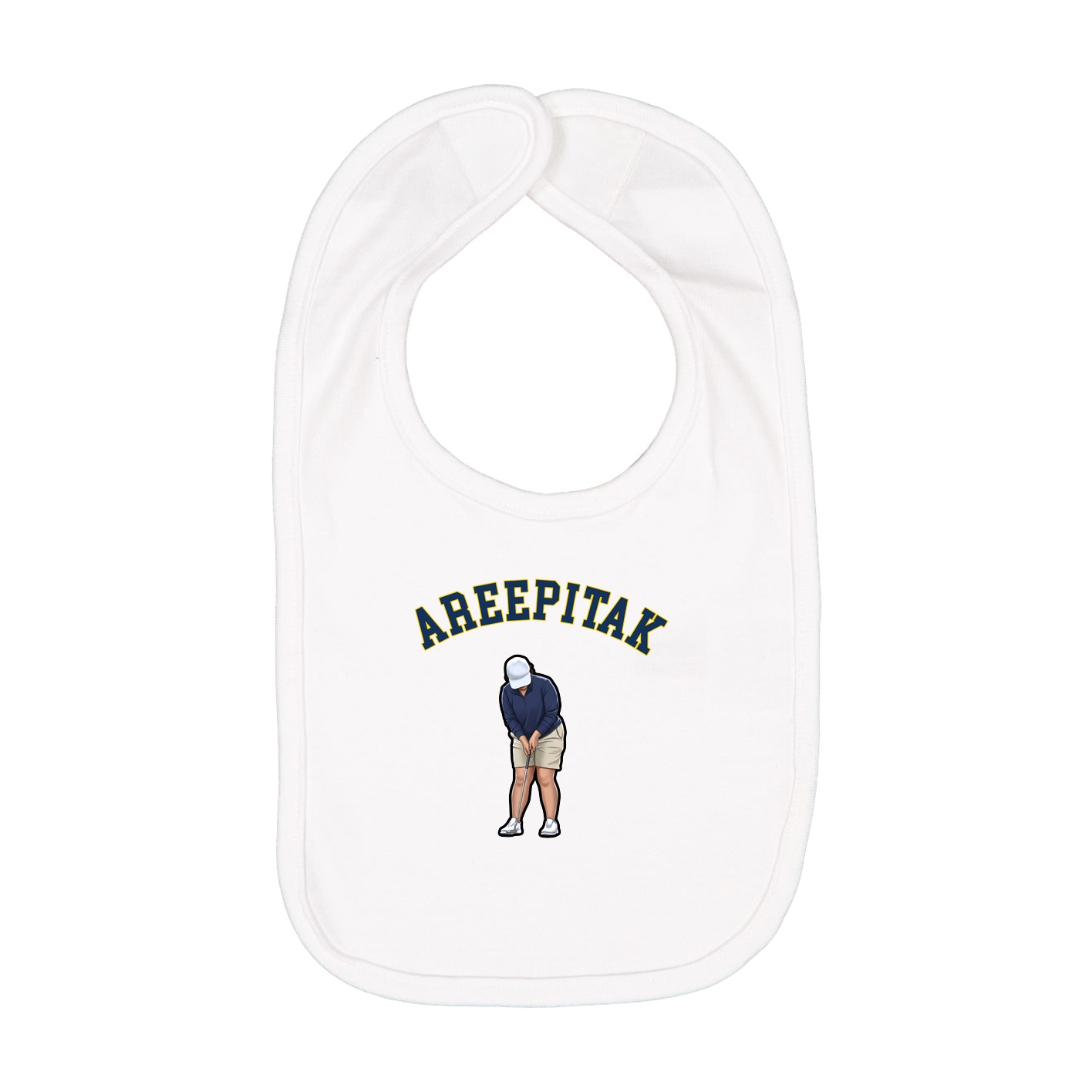 Infant Bib — Shirsey Arch in White