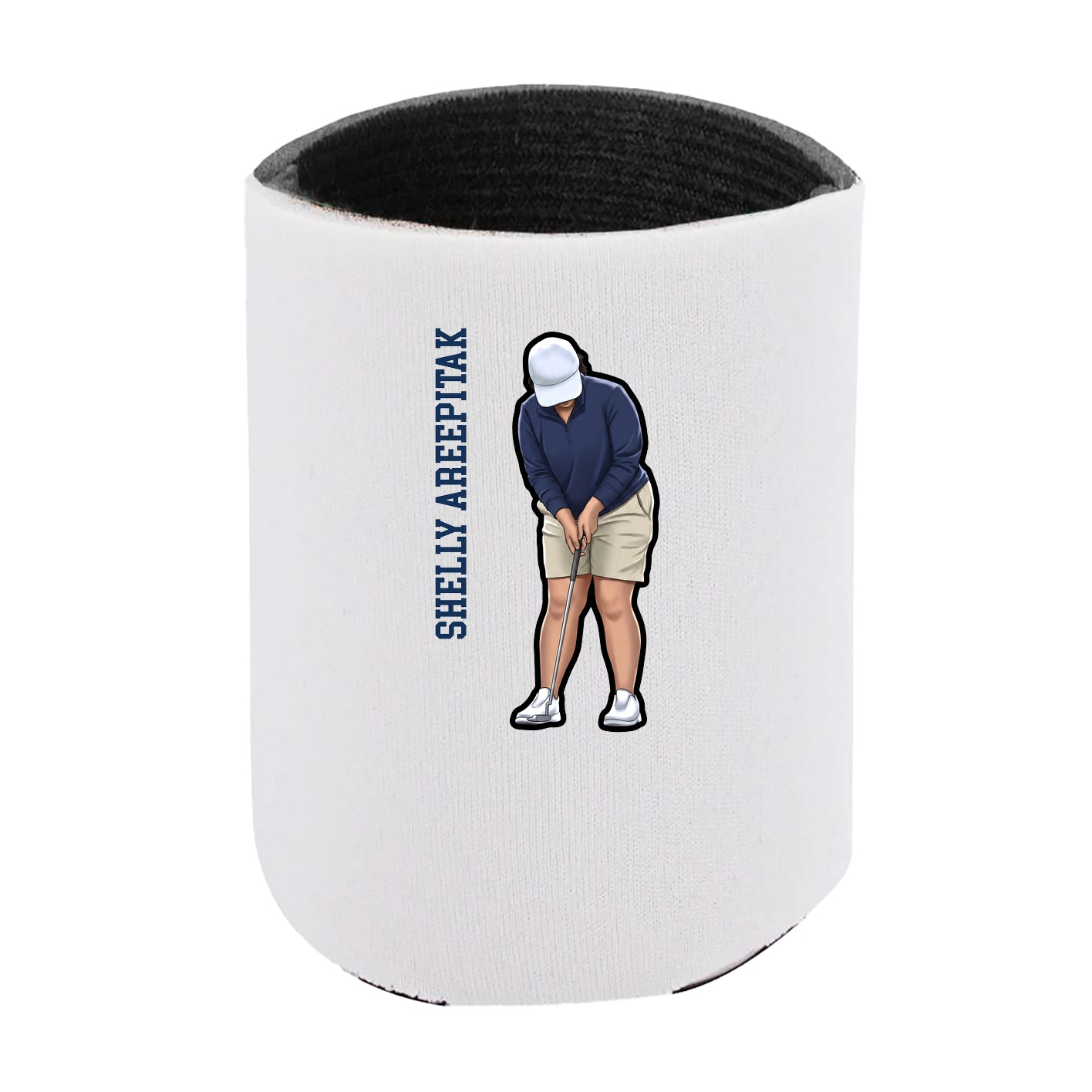 Can Holder — Name Vertical in White