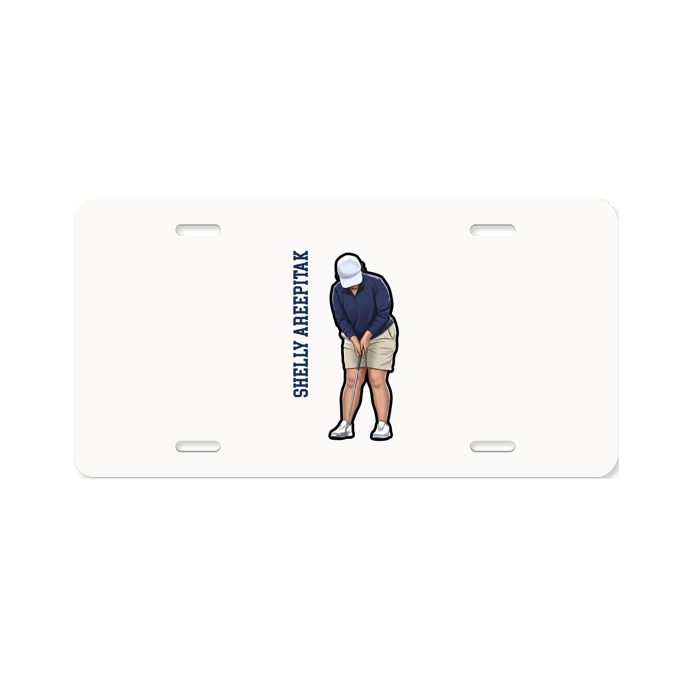 License Plate — Name Vertical in Classic