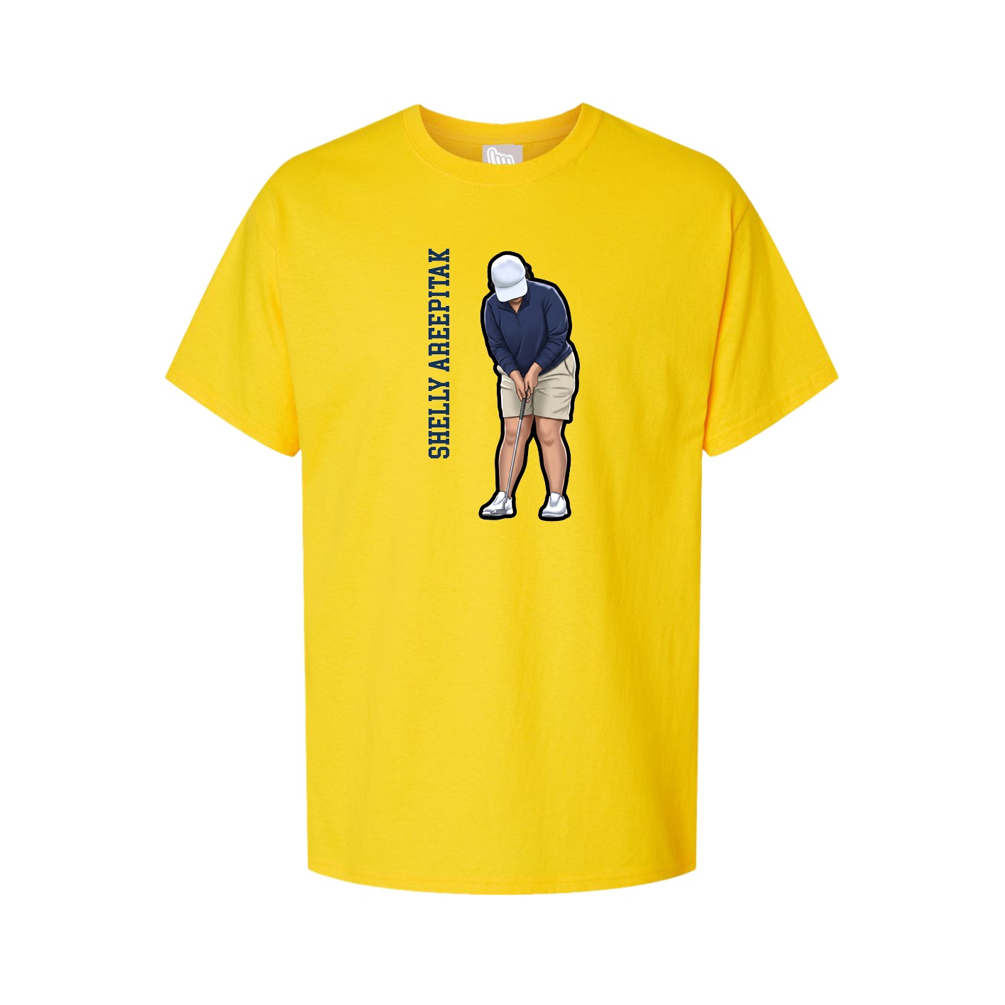 Youth Tee — Name Vertical in Gold
