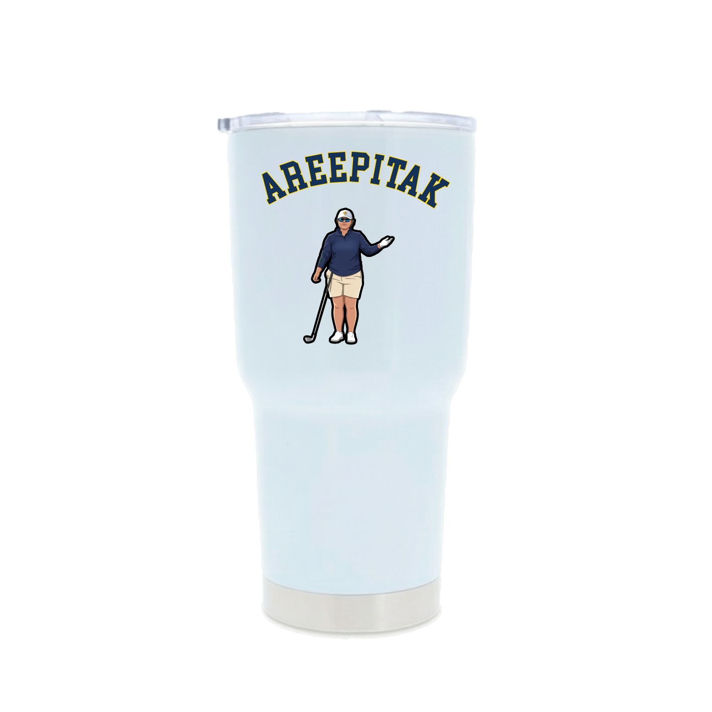 30oz Stainless Steel Tumbler — Shirsey Arch in White