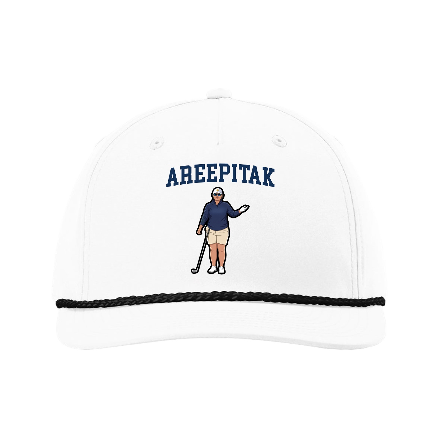 Five-Panel Classic Rope Cap — Shirsey in White