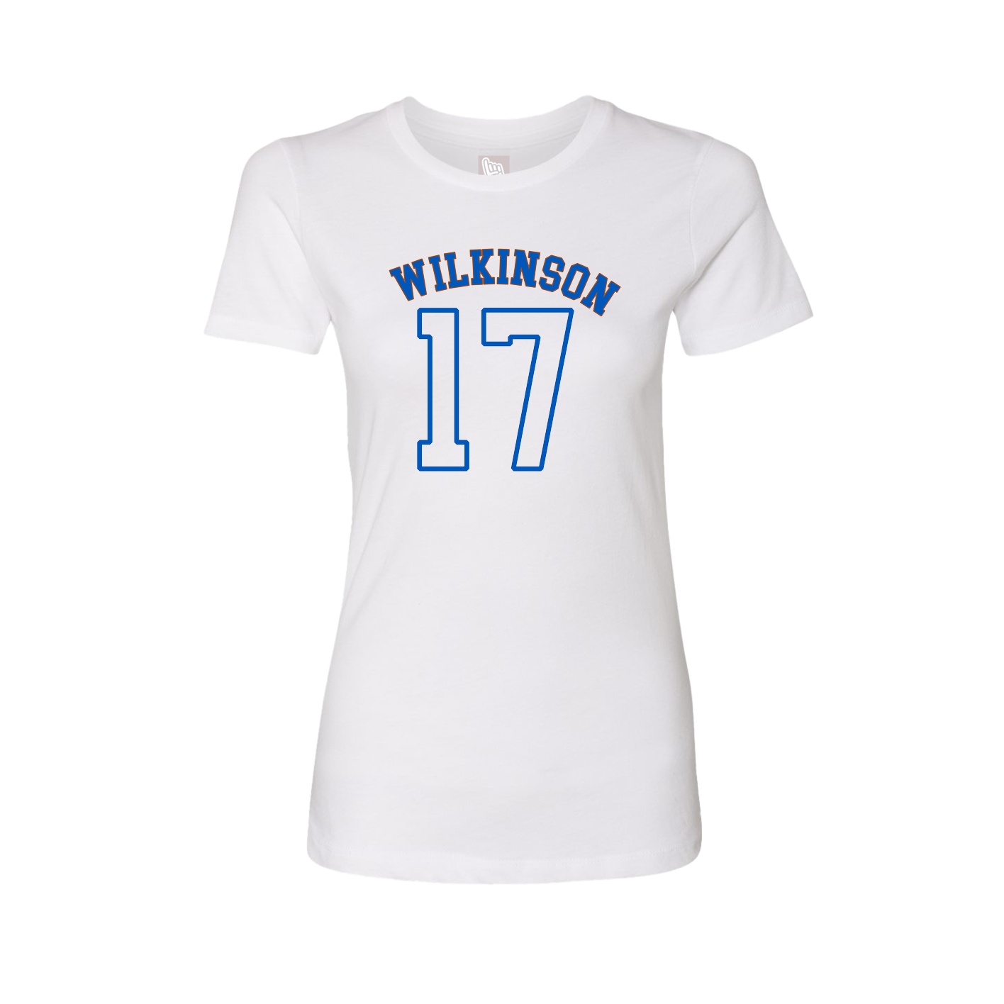 Fitted Women's Tee — Shirsey Arch in White