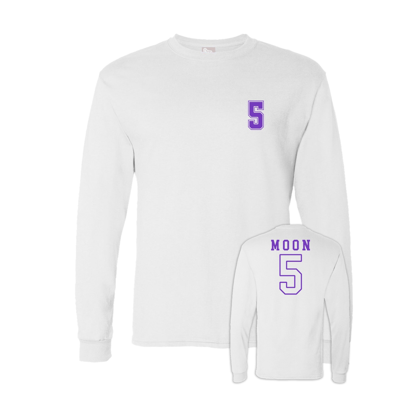 Long Sleeve Tee — Chest Back in White