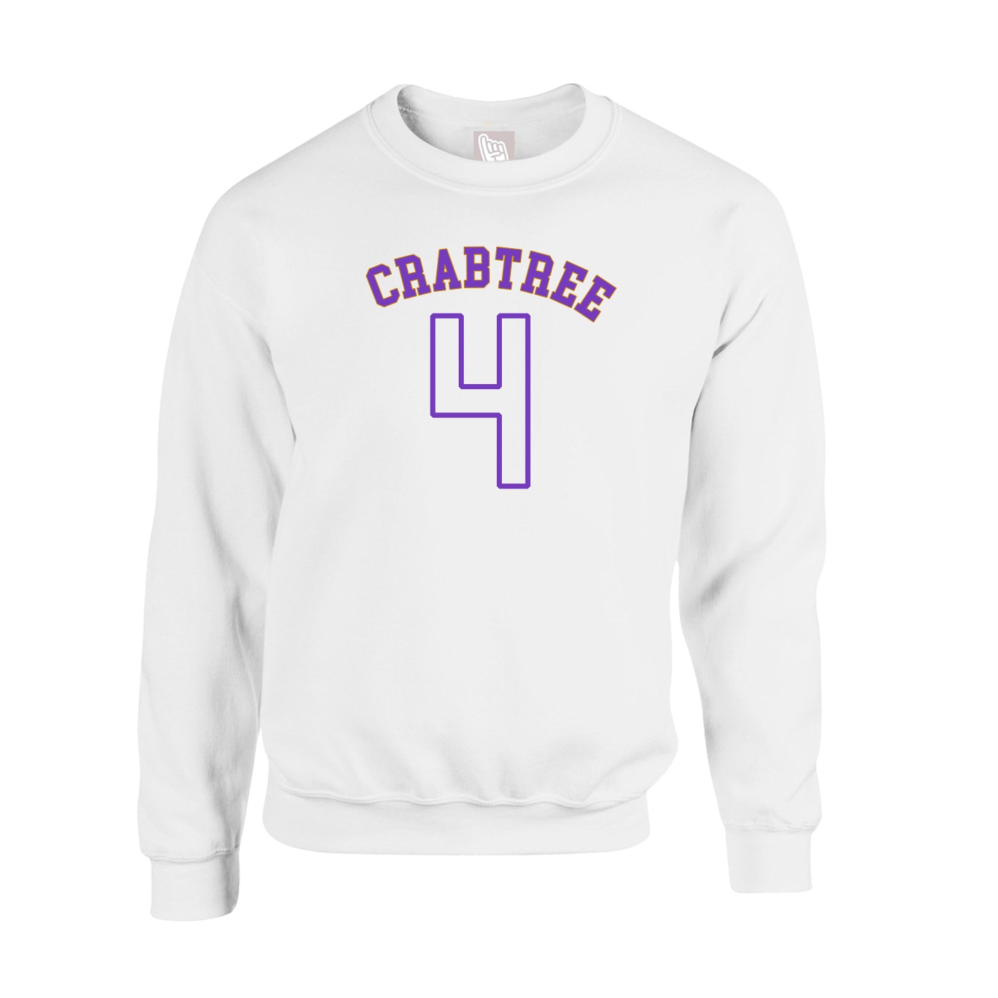 Fleece Crew — Shirsey Arch in White