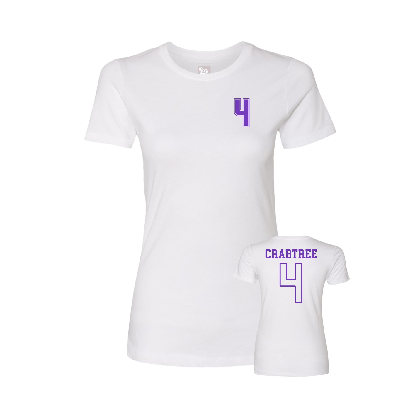 Fitted Women's Tee — Chest Back in White