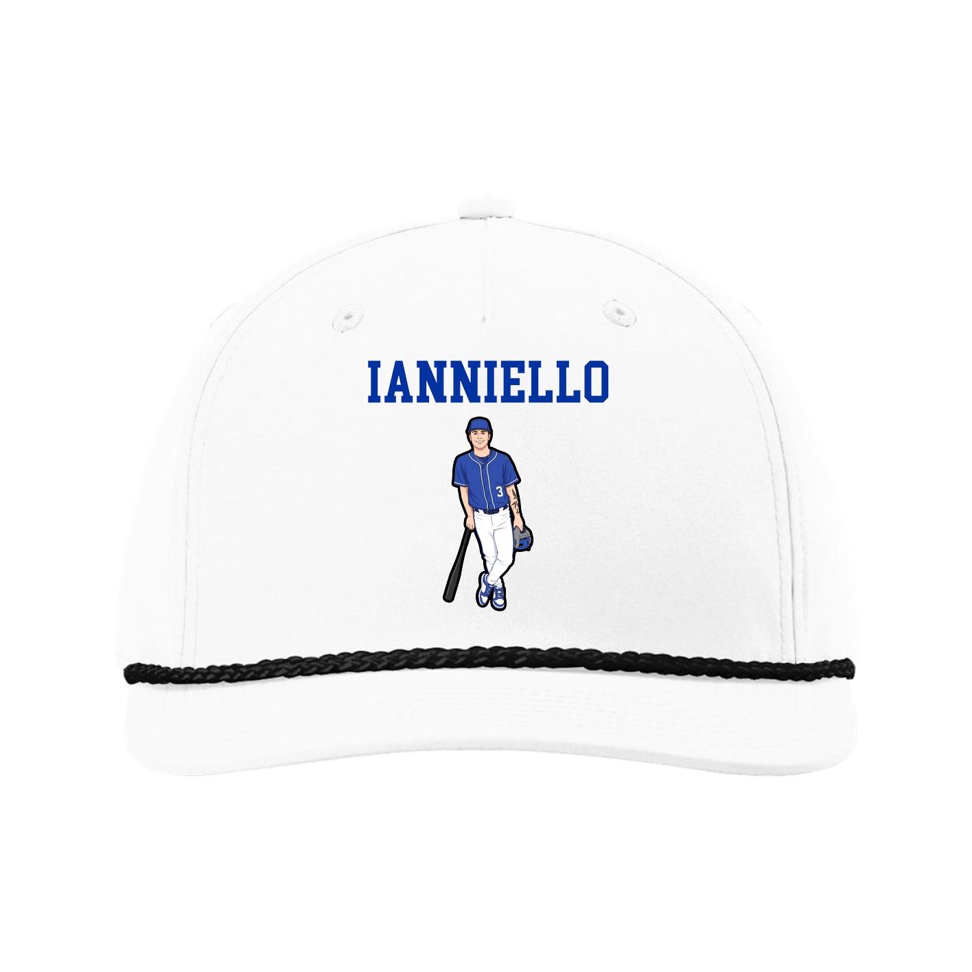 Five-Panel Classic Rope Cap — Shirsey in White