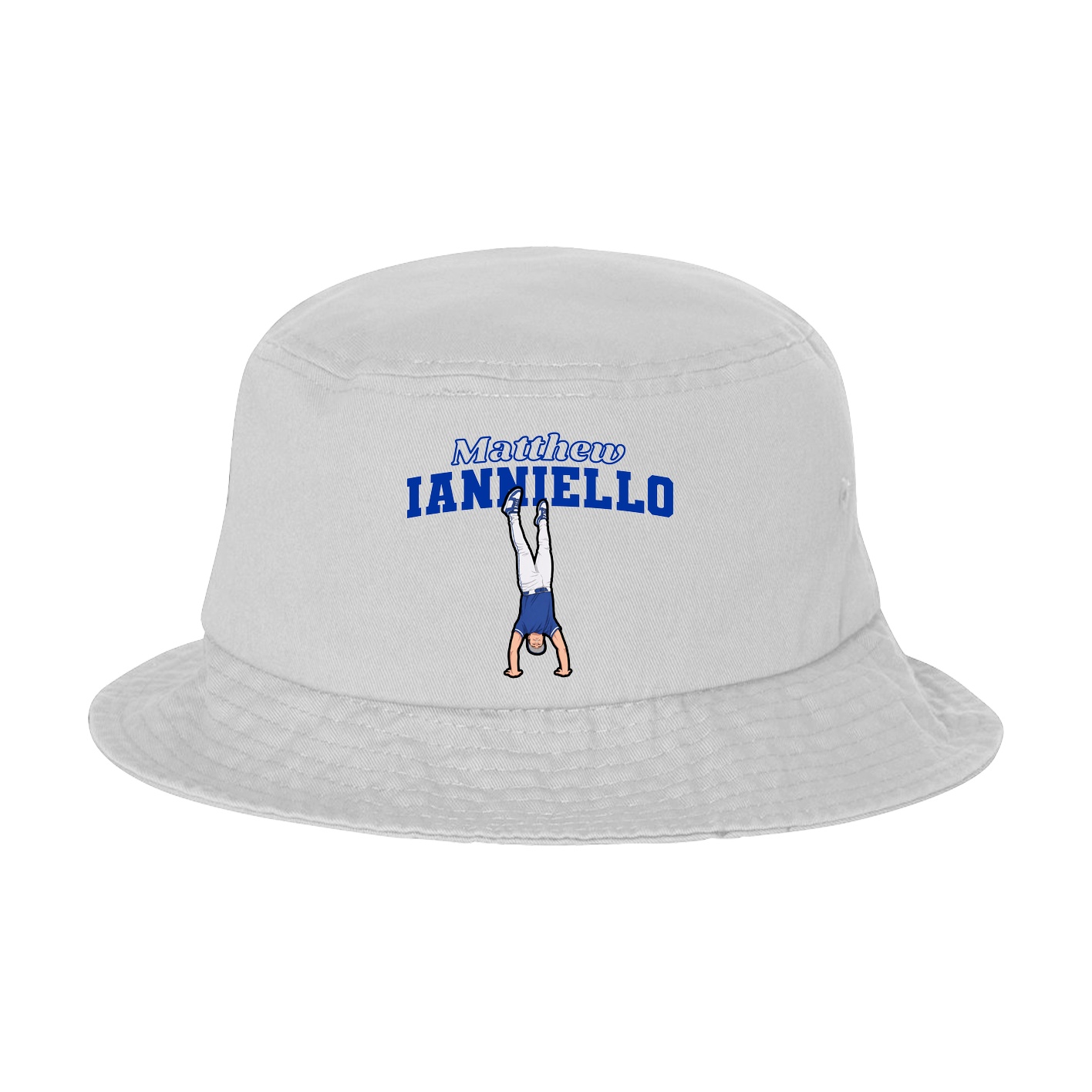 Bucket Cap — Name Arch in White