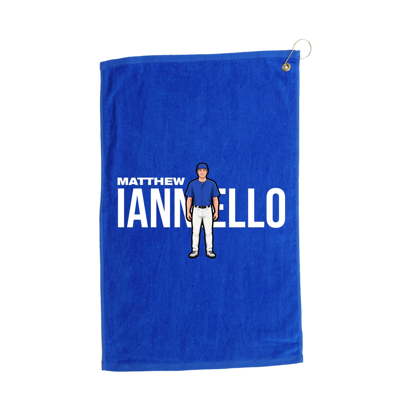 Golf Towel — Player Name in Royal