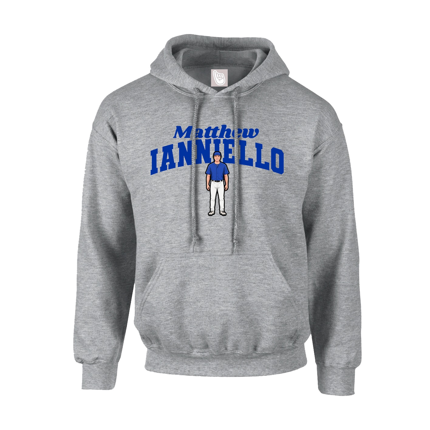 Youth Hoodie — Signature Arch in Grey