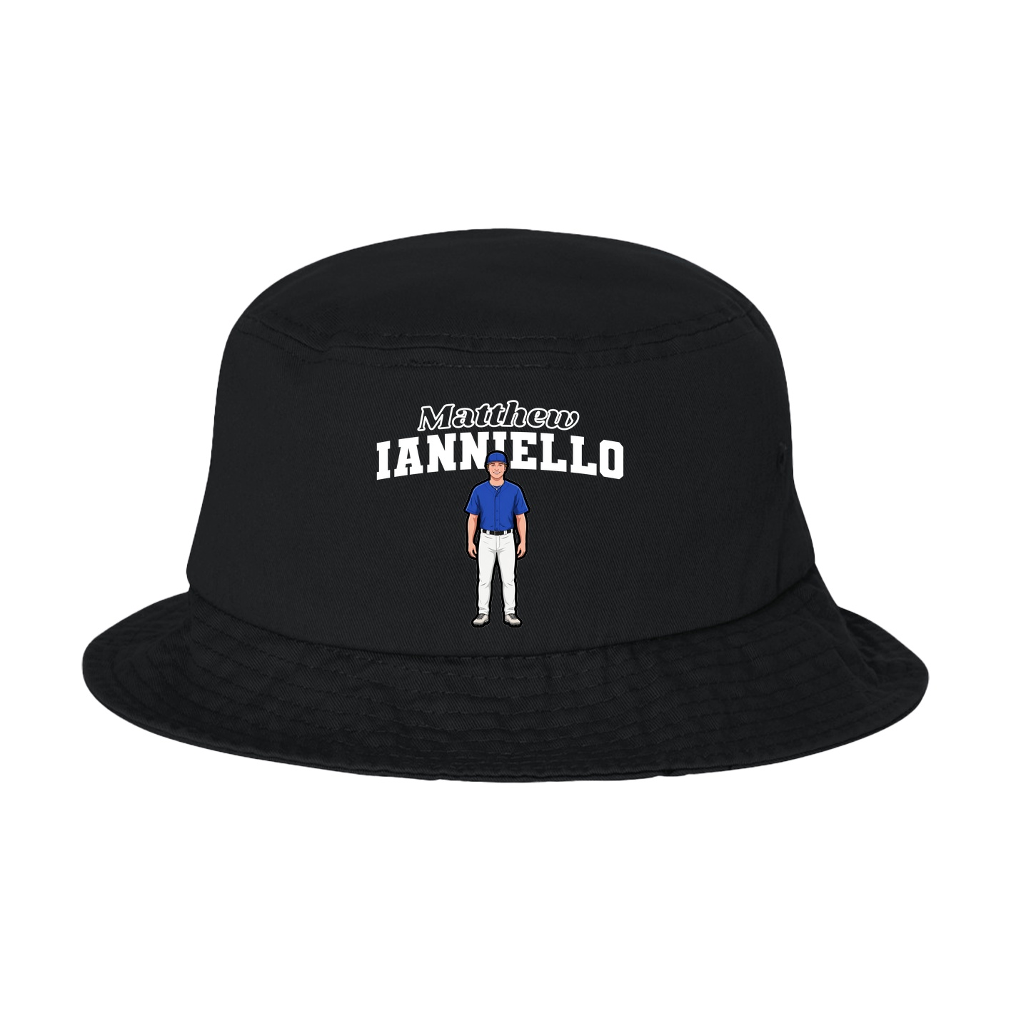 Bucket Cap — Name Arch in Black