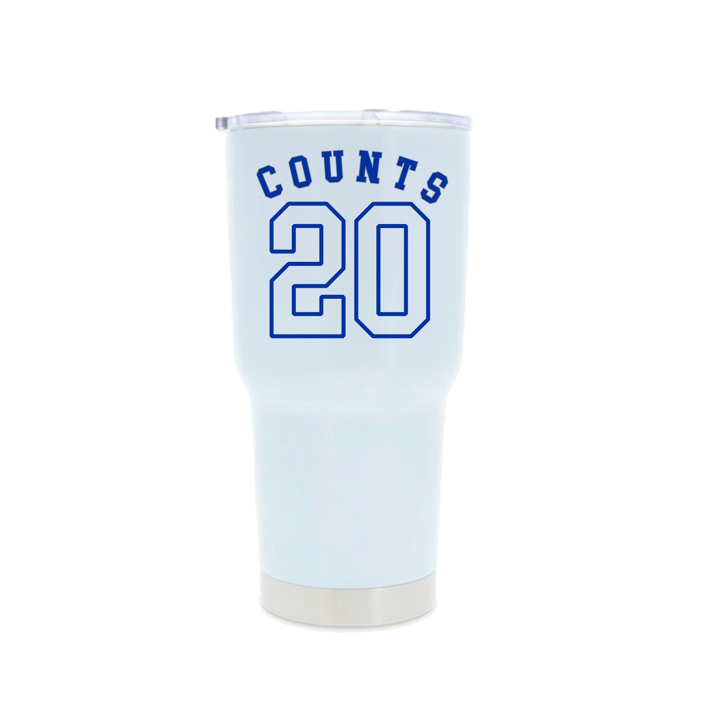 30oz Stainless Steel Tumbler — Shirsey Arch in White