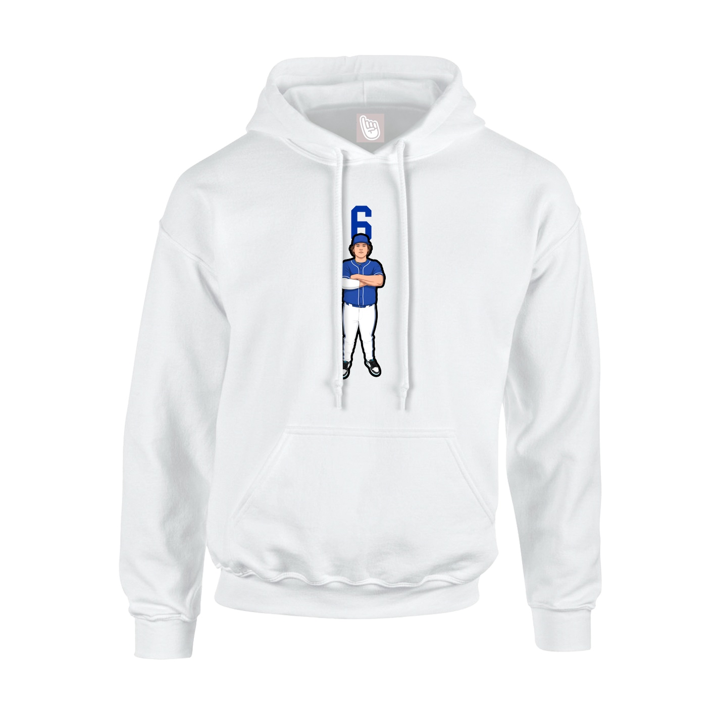 Hoodie — Number Top in White
