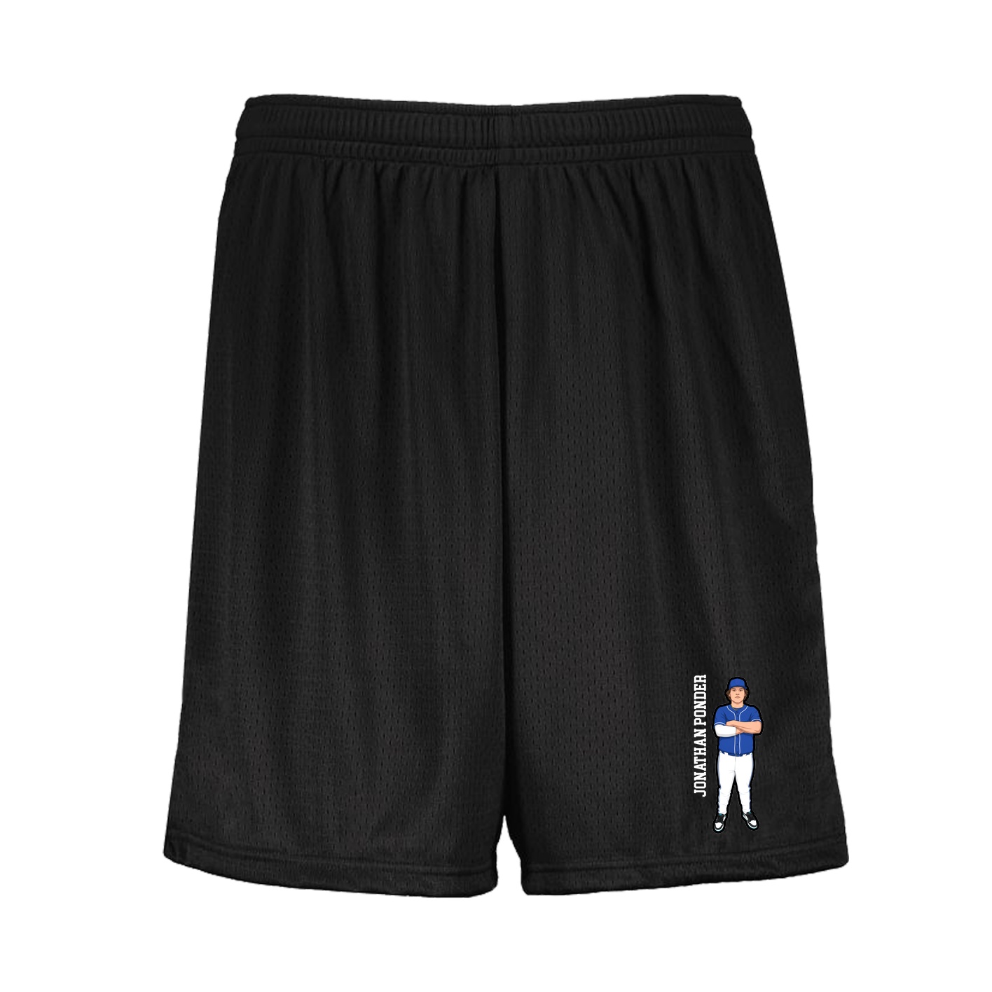 Shorts — Name Vertical in Black