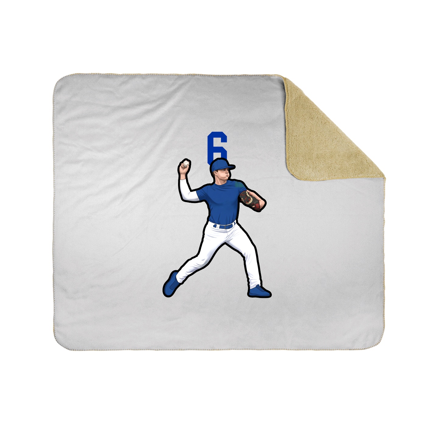 Throw Blanket — Number Top in White