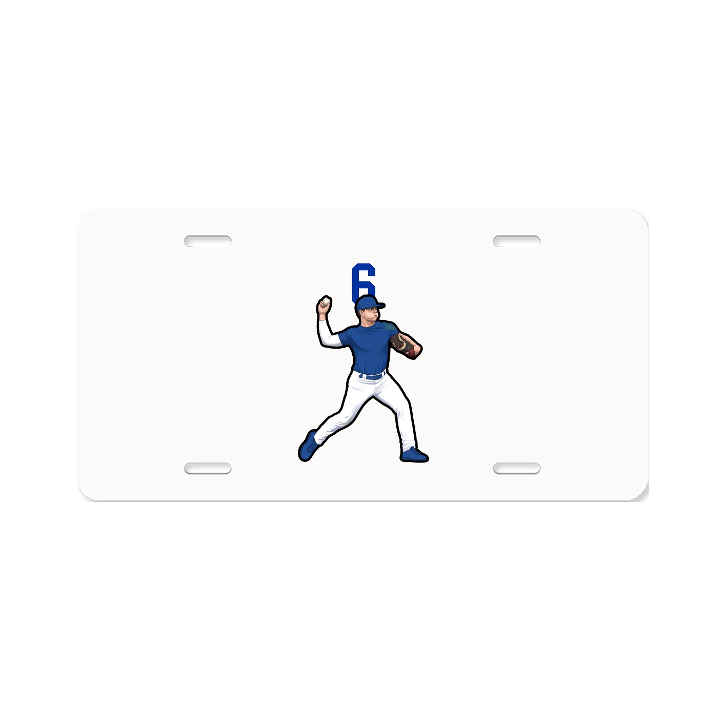 License Plate — Number Top in Classic