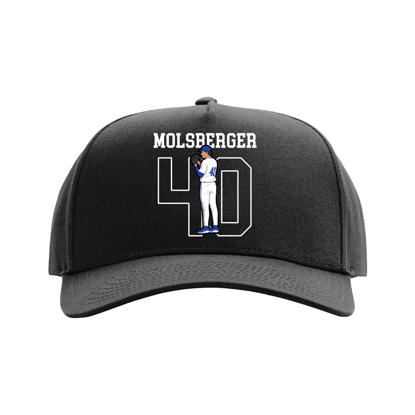 Full Fabric Five-Panel Champ Cap — Shirsey in Black
