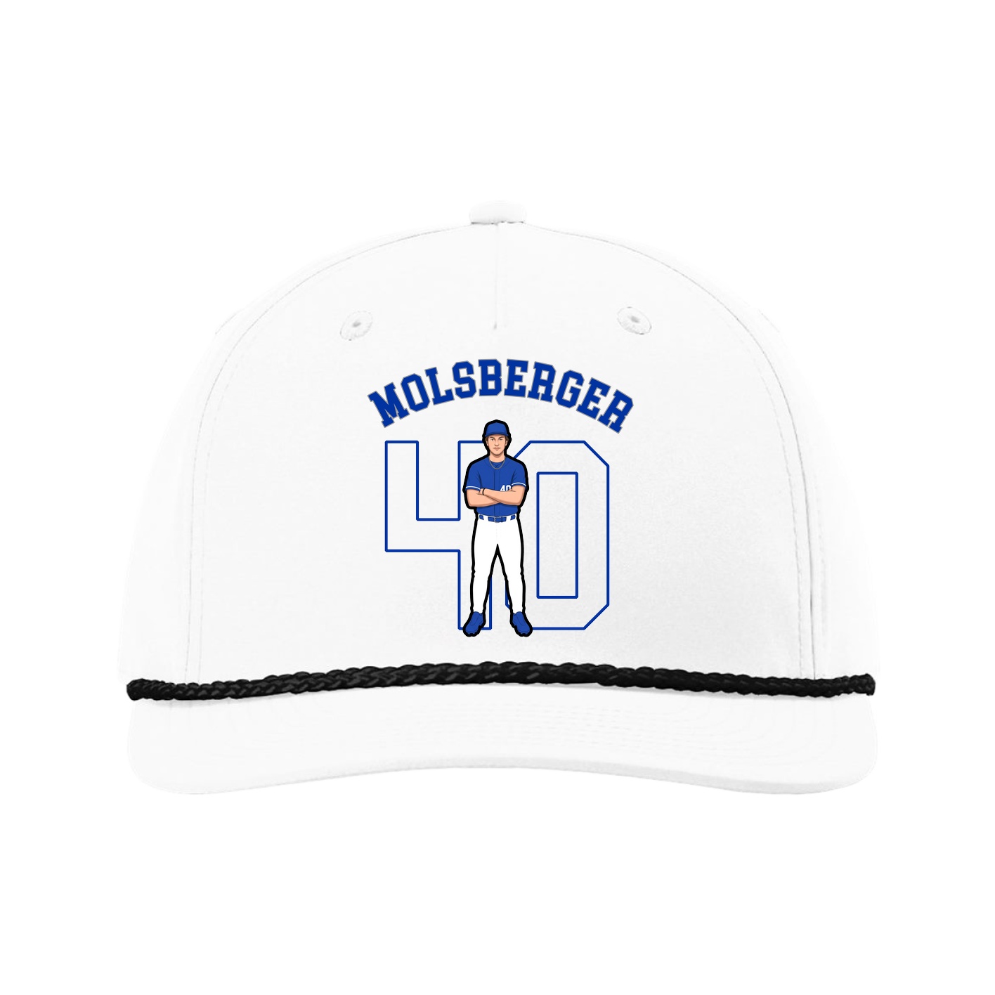 Five-Panel Classic Rope Cap — Shirsey Arch in White