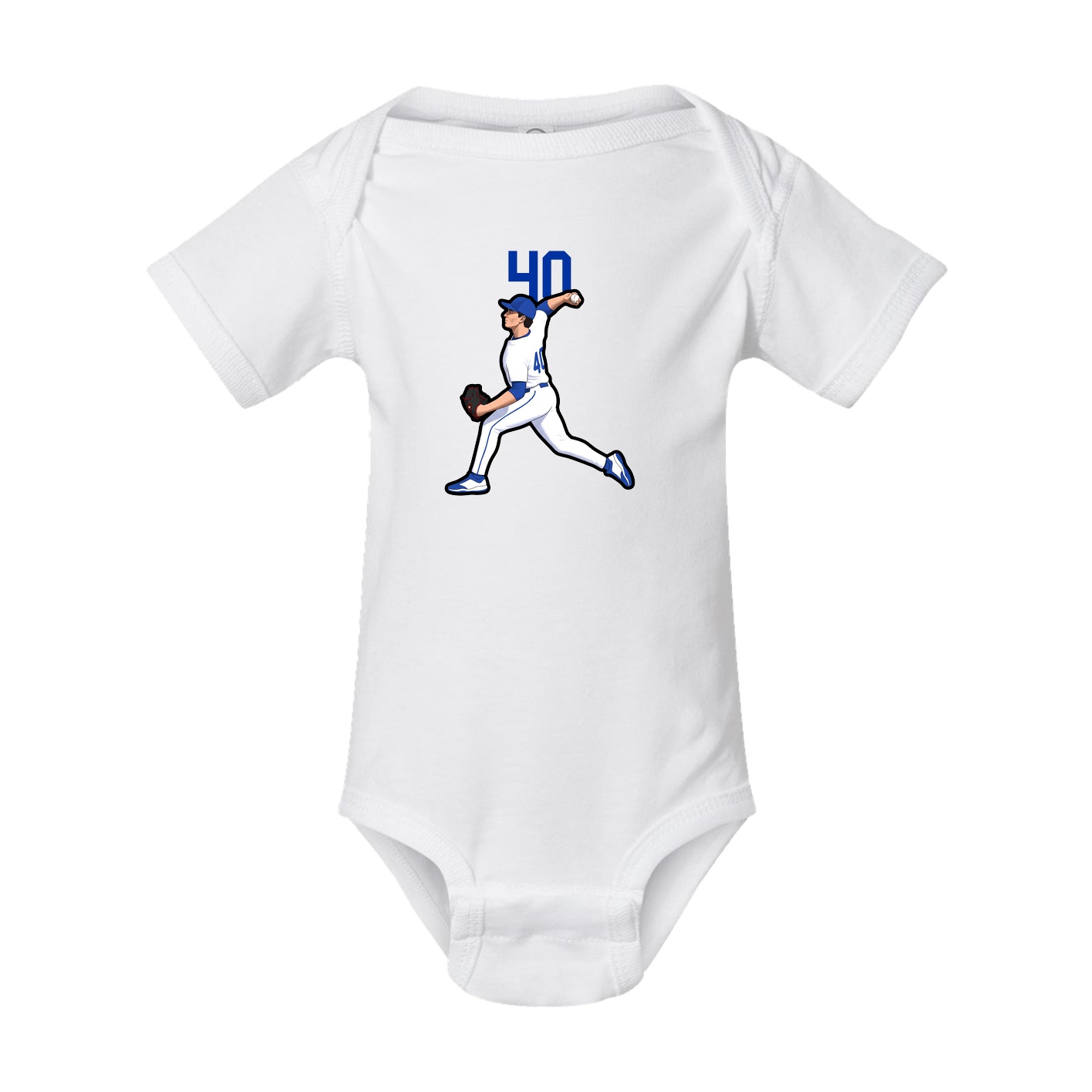 Baby Onesie — Number Top in White