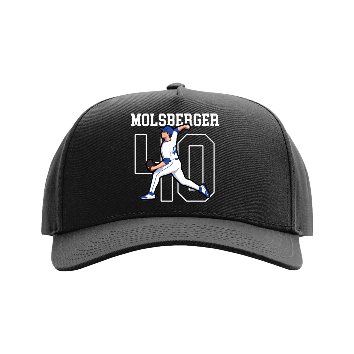 Full Fabric Five-Panel Champ Cap — Shirsey in Black