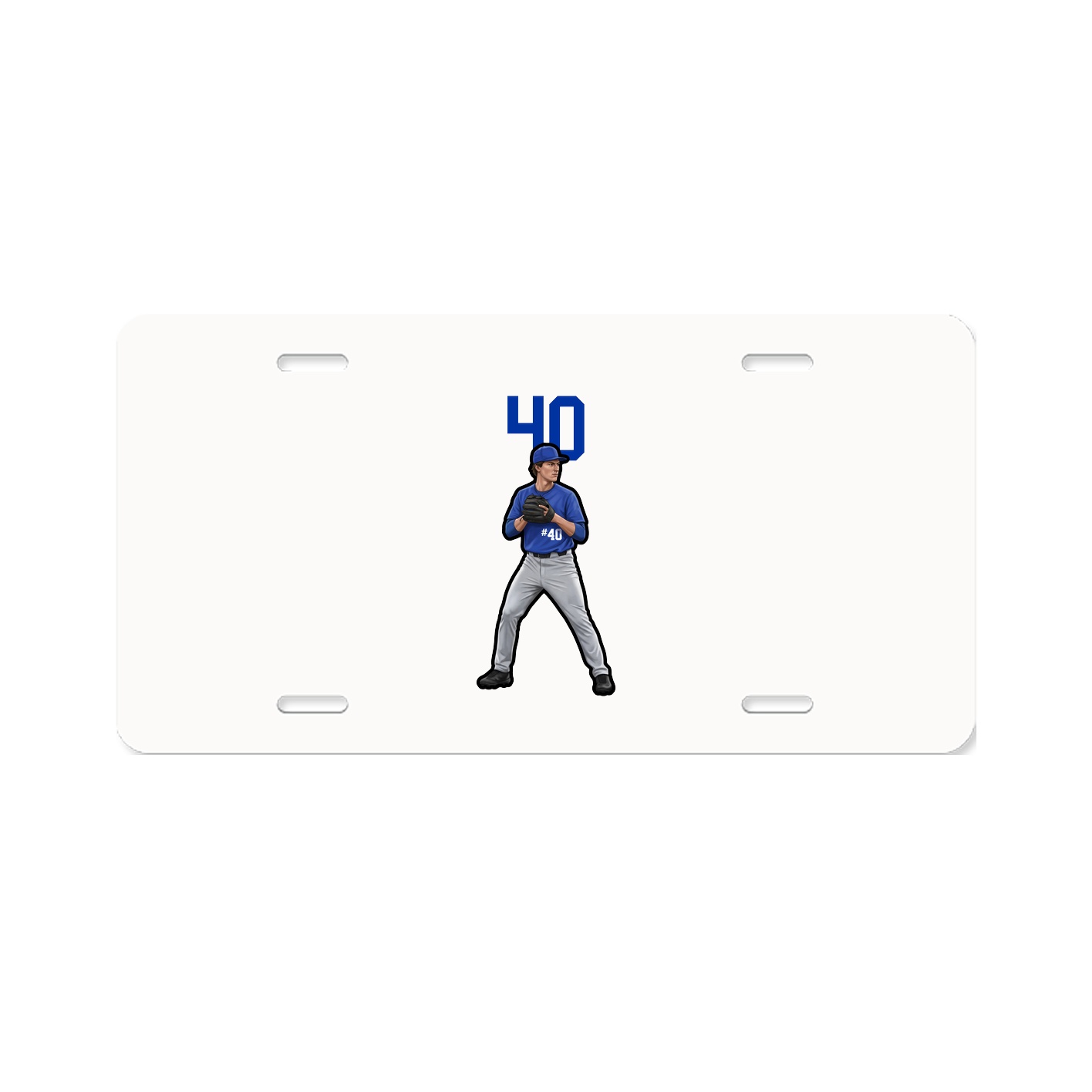 License Plate — Number Top in Classic