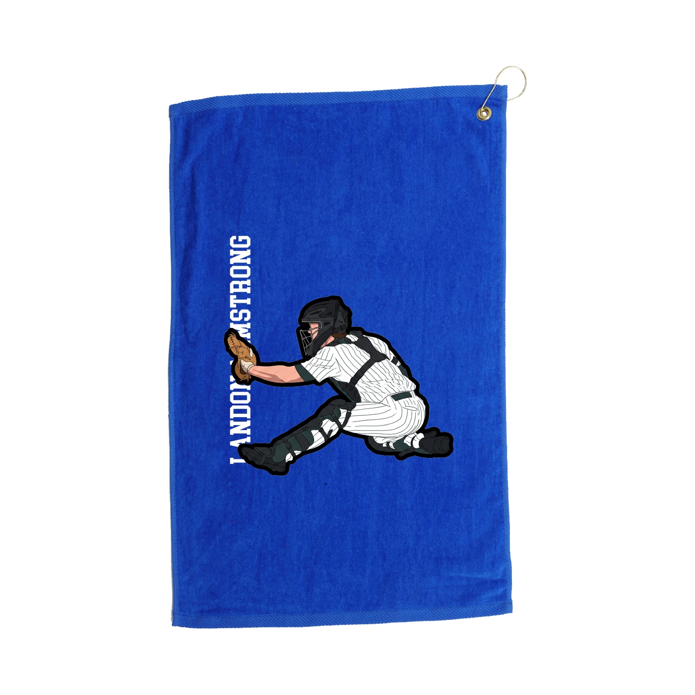 Golf Towel — Name Vertical in Royal