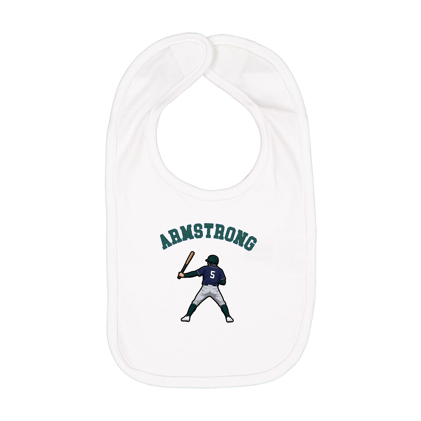 Infant Bib — Shirsey Arch in White