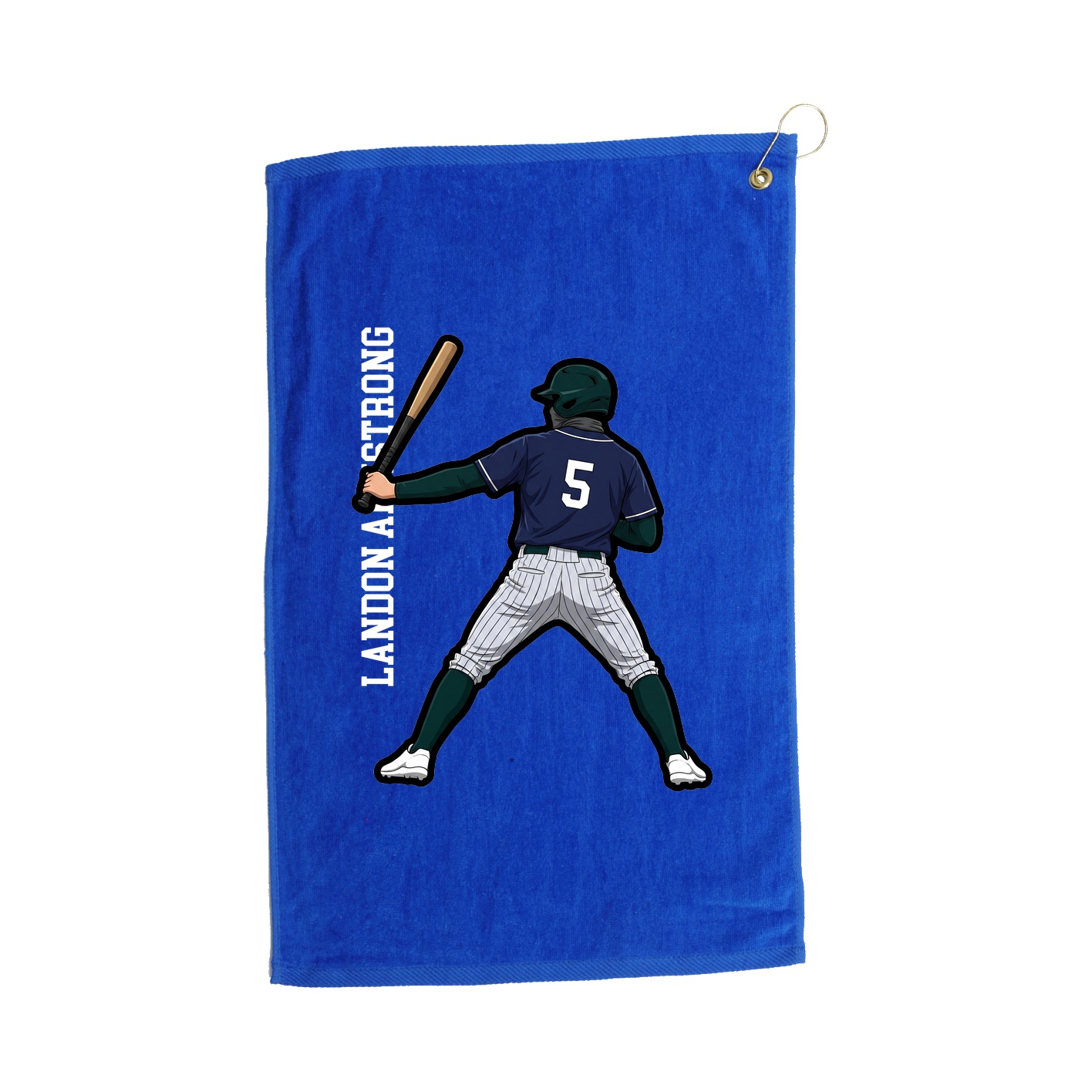 Golf Towel — Name Vertical in Royal