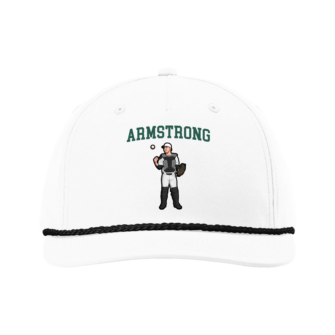 Five-Panel Classic Rope Cap — Shirsey in White