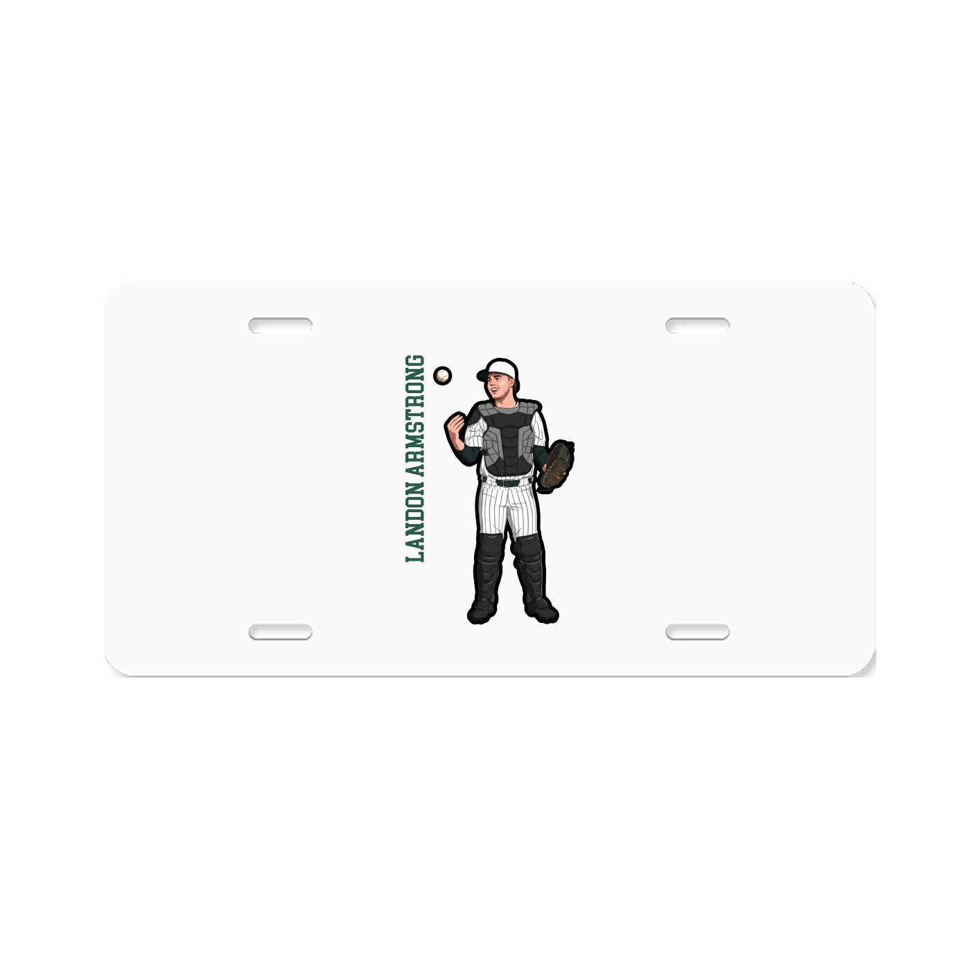 License Plate — Name Vertical in Classic