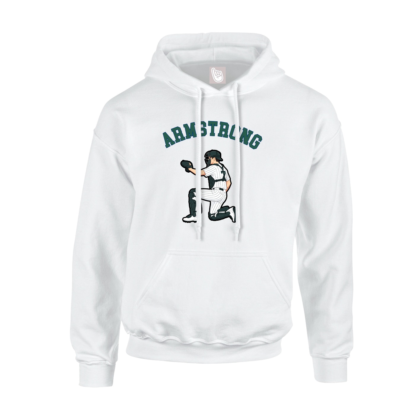 Youth Hoodie — Shirsey Arch in White