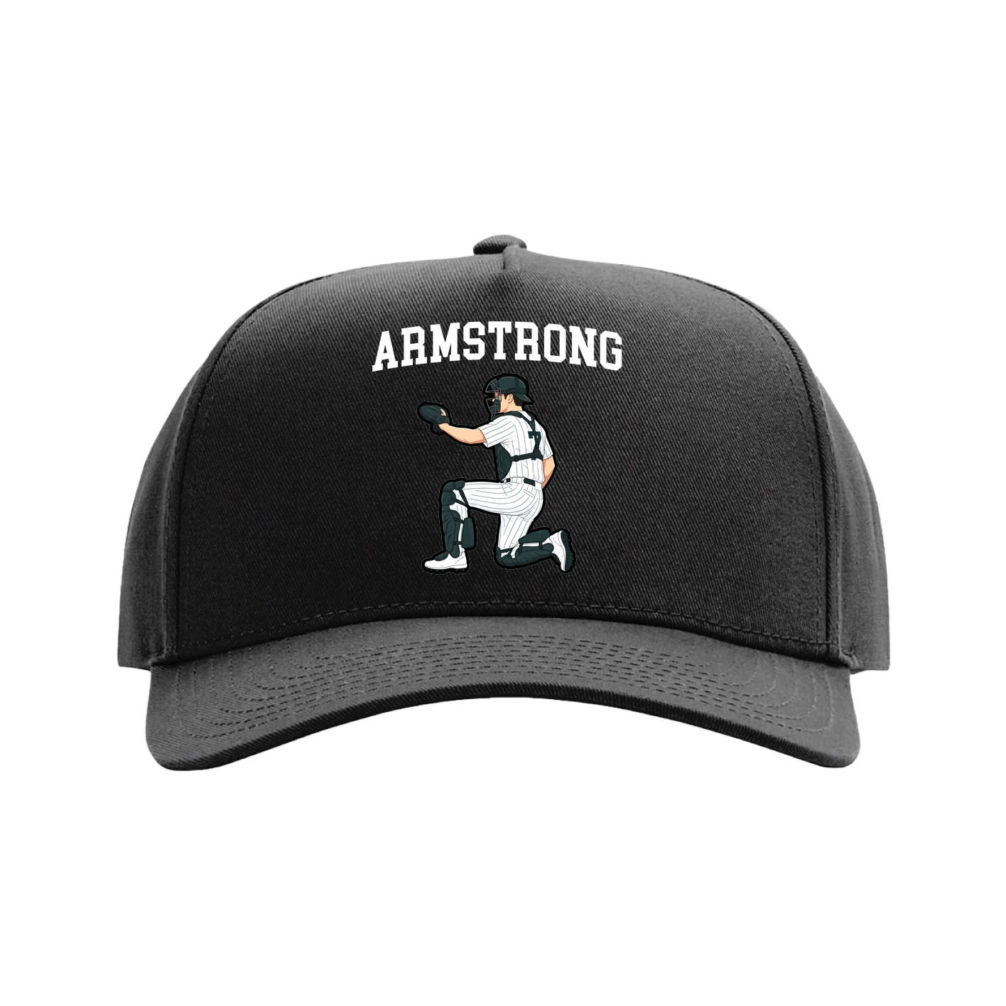 Full Fabric Five-Panel Champ Cap — Shirsey in Black
