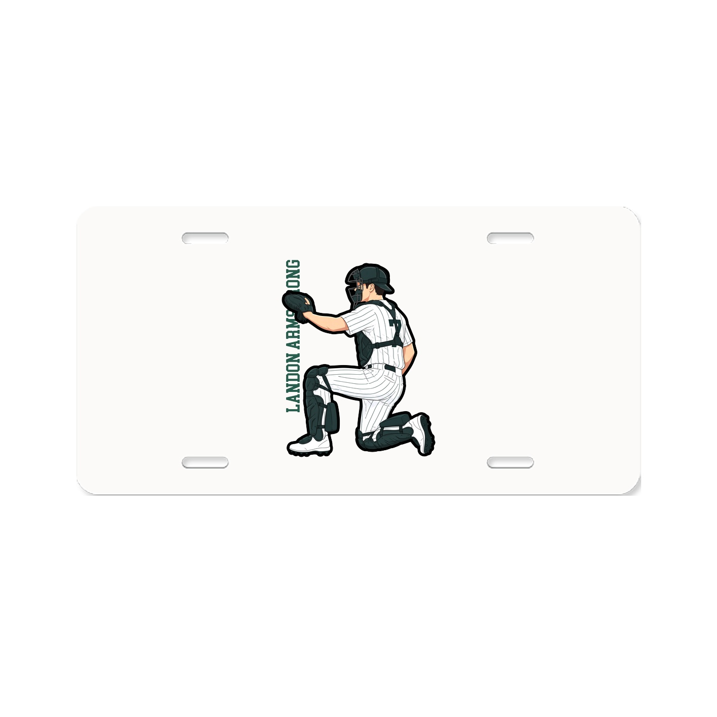 License Plate — Name Vertical in Classic
