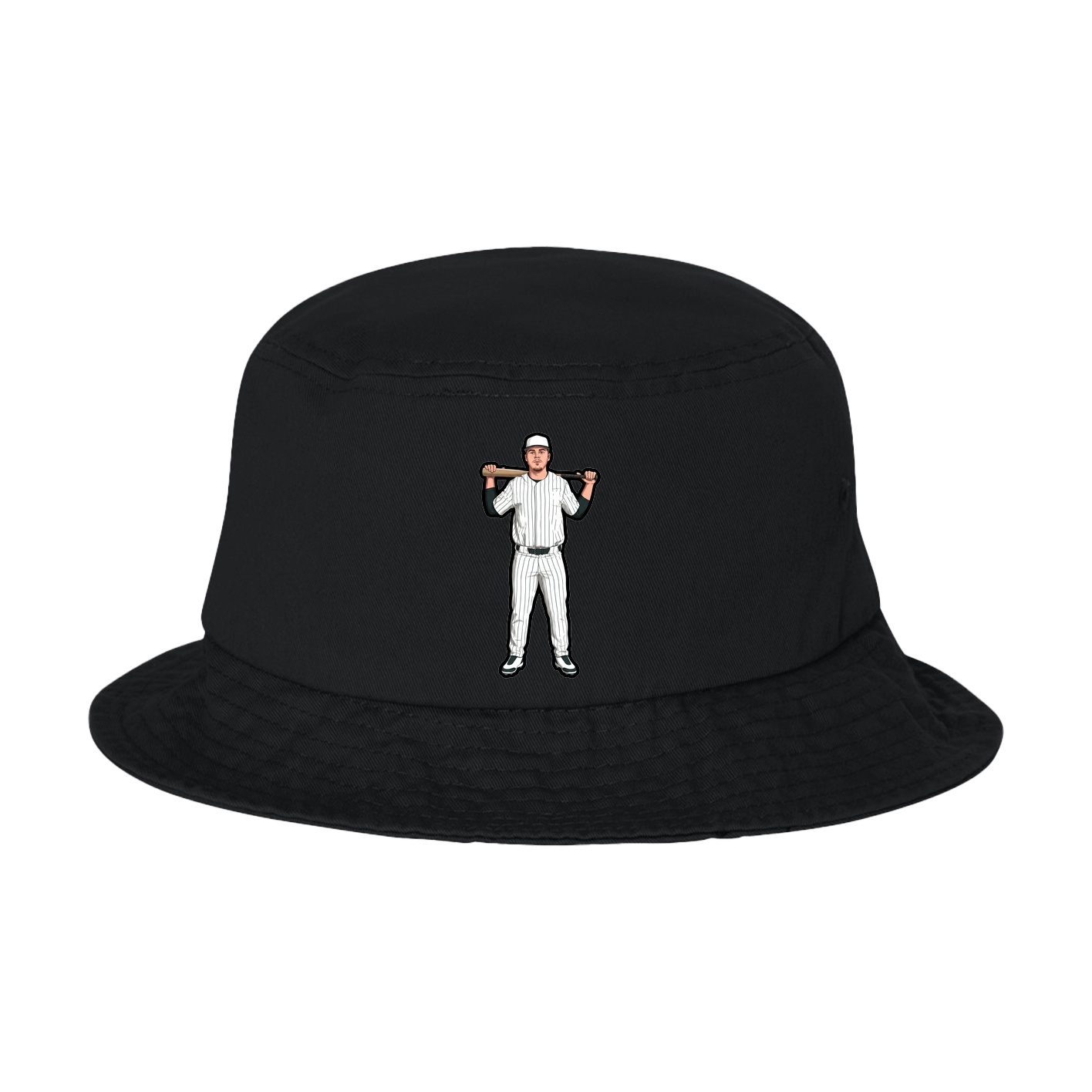 Bucket Cap — Name Vertical in Black