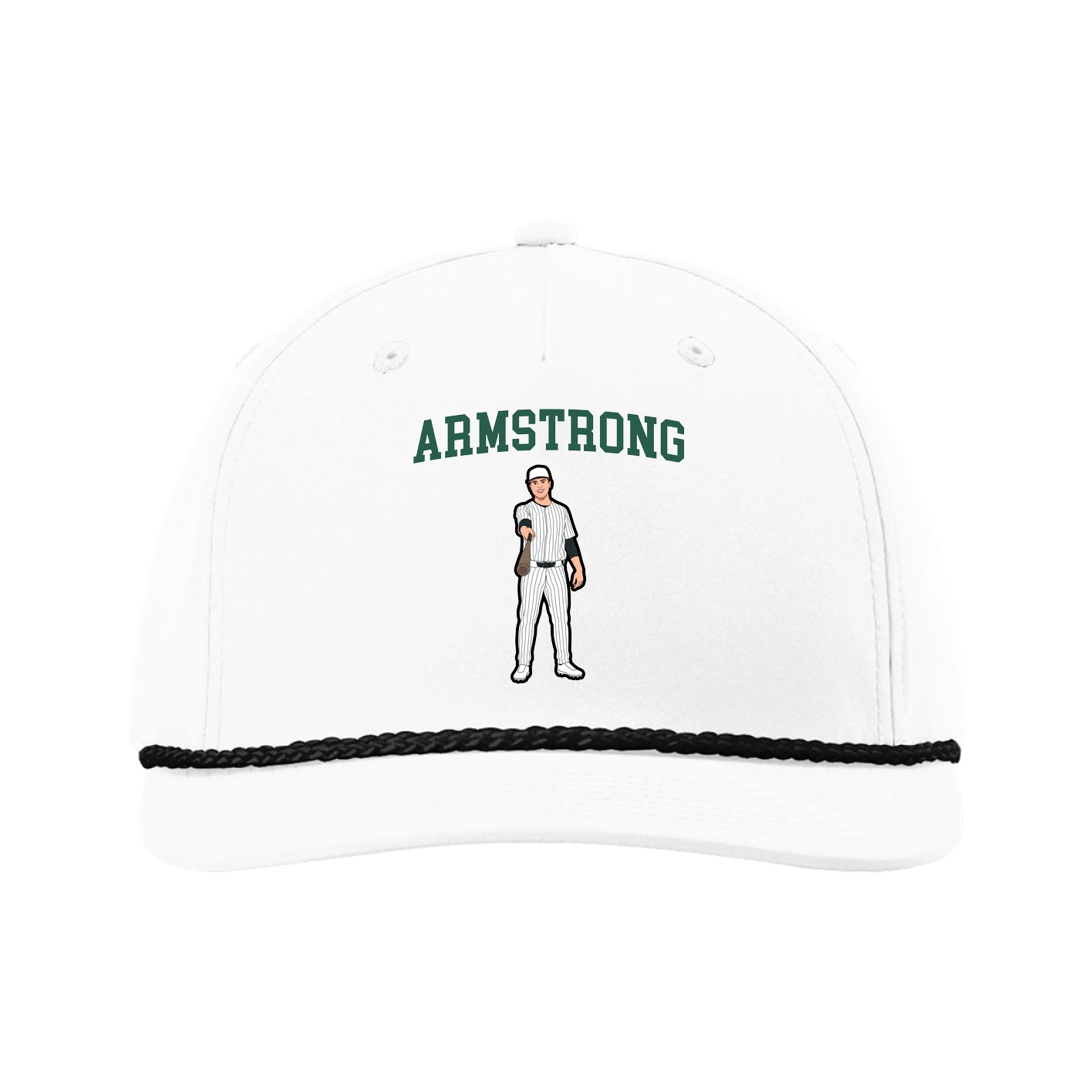 Five-Panel Classic Rope Cap — Shirsey in White