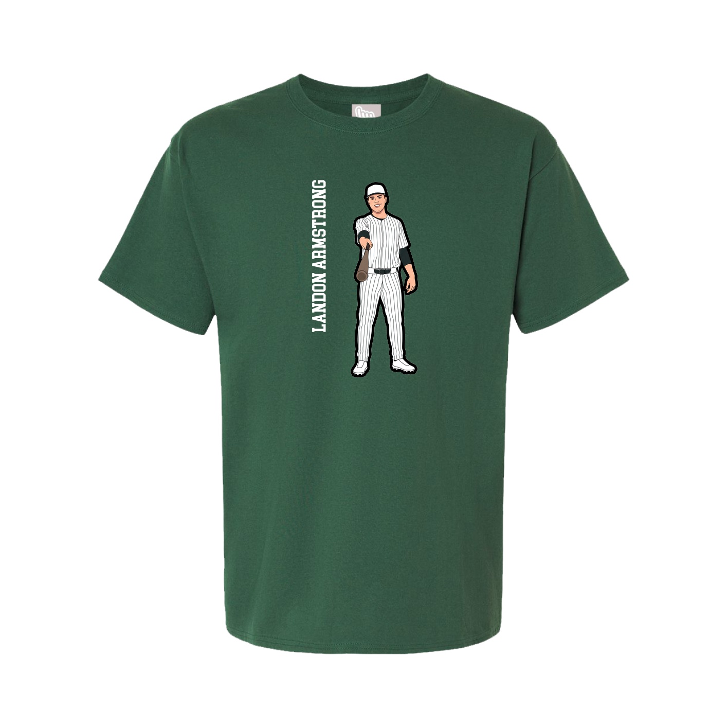 Youth Tee — Name Vertical in Green