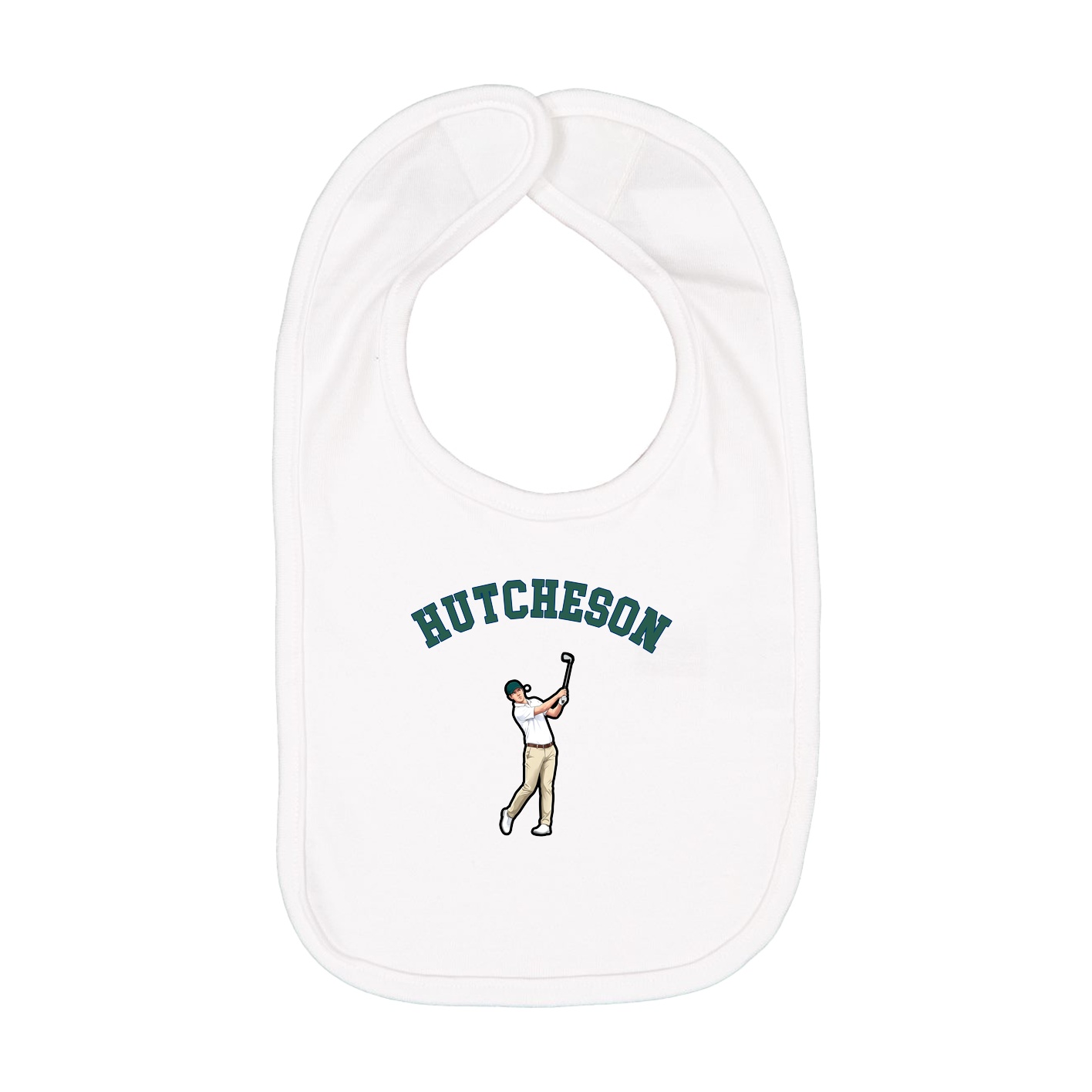 Infant Bib — Shirsey Arch in White