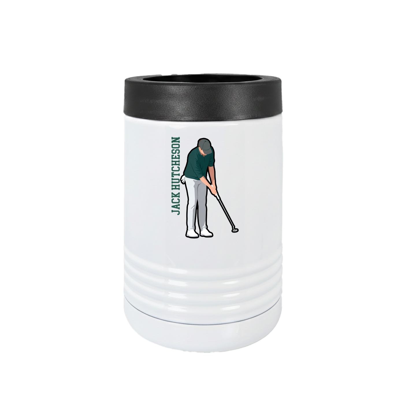 Beverage Holder — Name Vertical in White