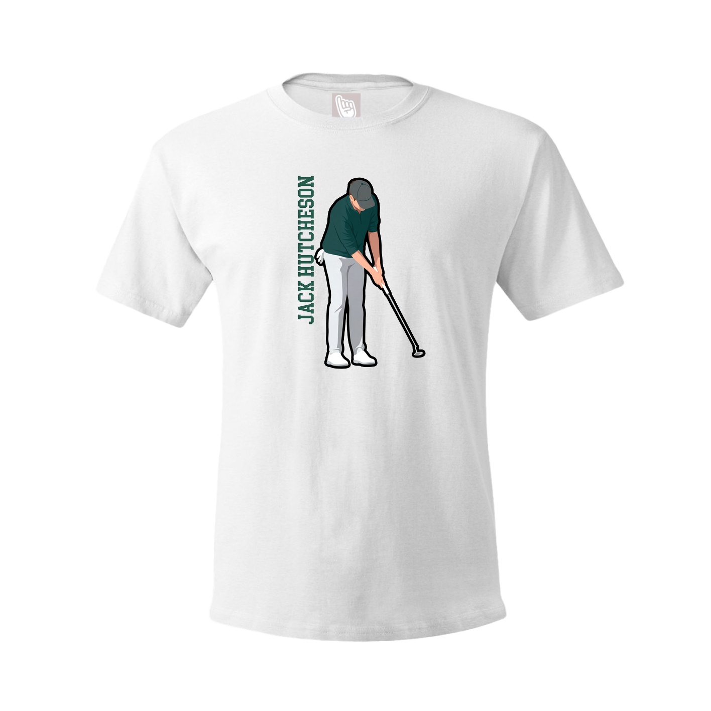 Youth Tee — Name Vertical in White