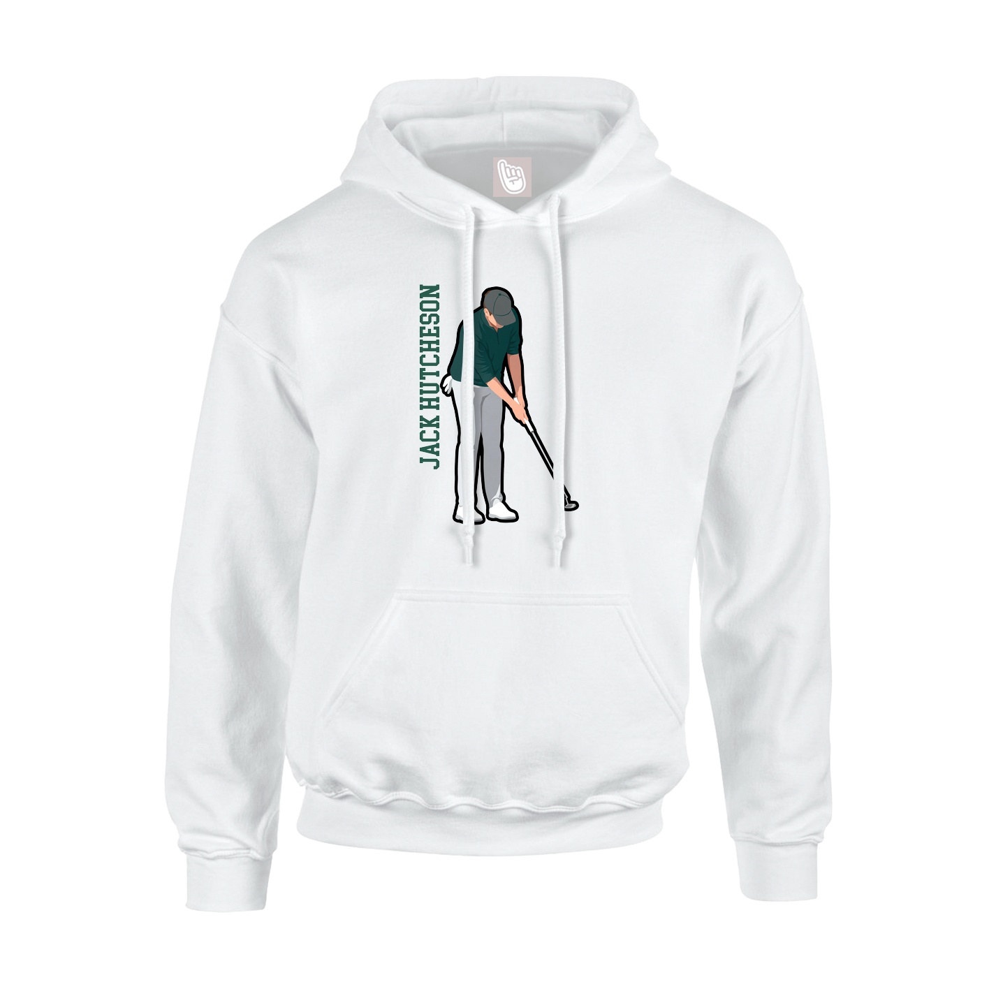 Youth Hoodie — Name Vertical in White