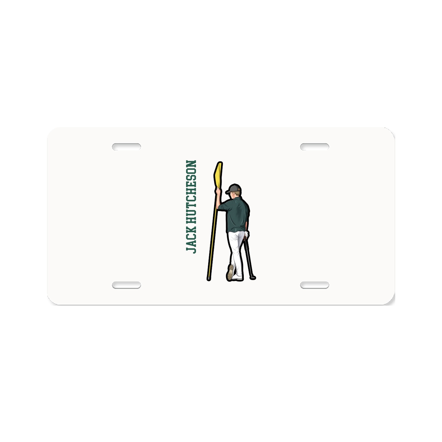 License Plate — Name Vertical in Classic